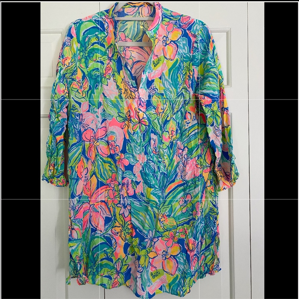 Lilly Pulitzer Esme Cover Up Bennet Blue Surf